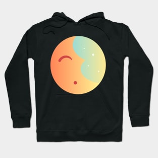 Tired Sleepy Moon In the Sky with Stars Sunrise Hoodie